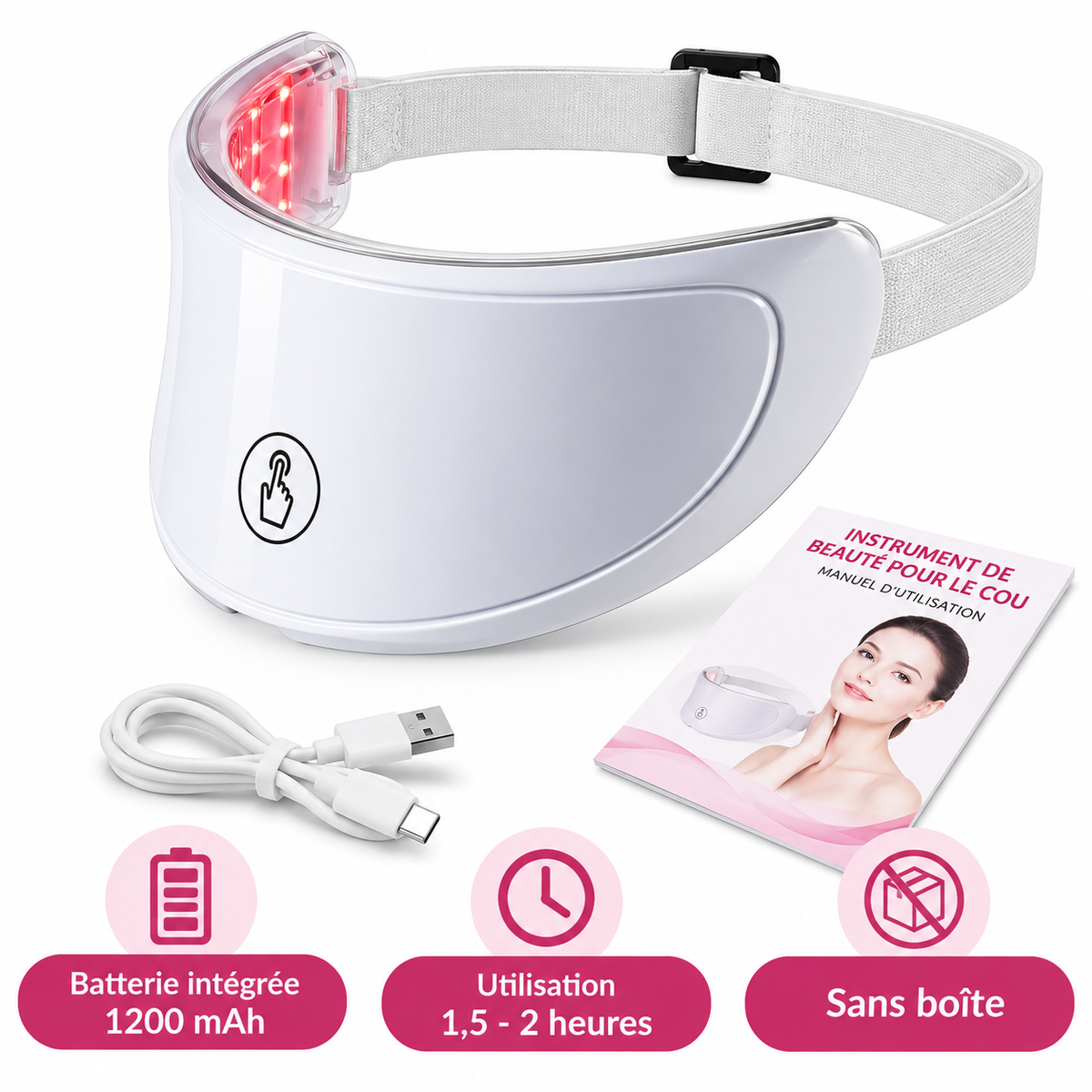 Masque Led Cou 1200 mAh